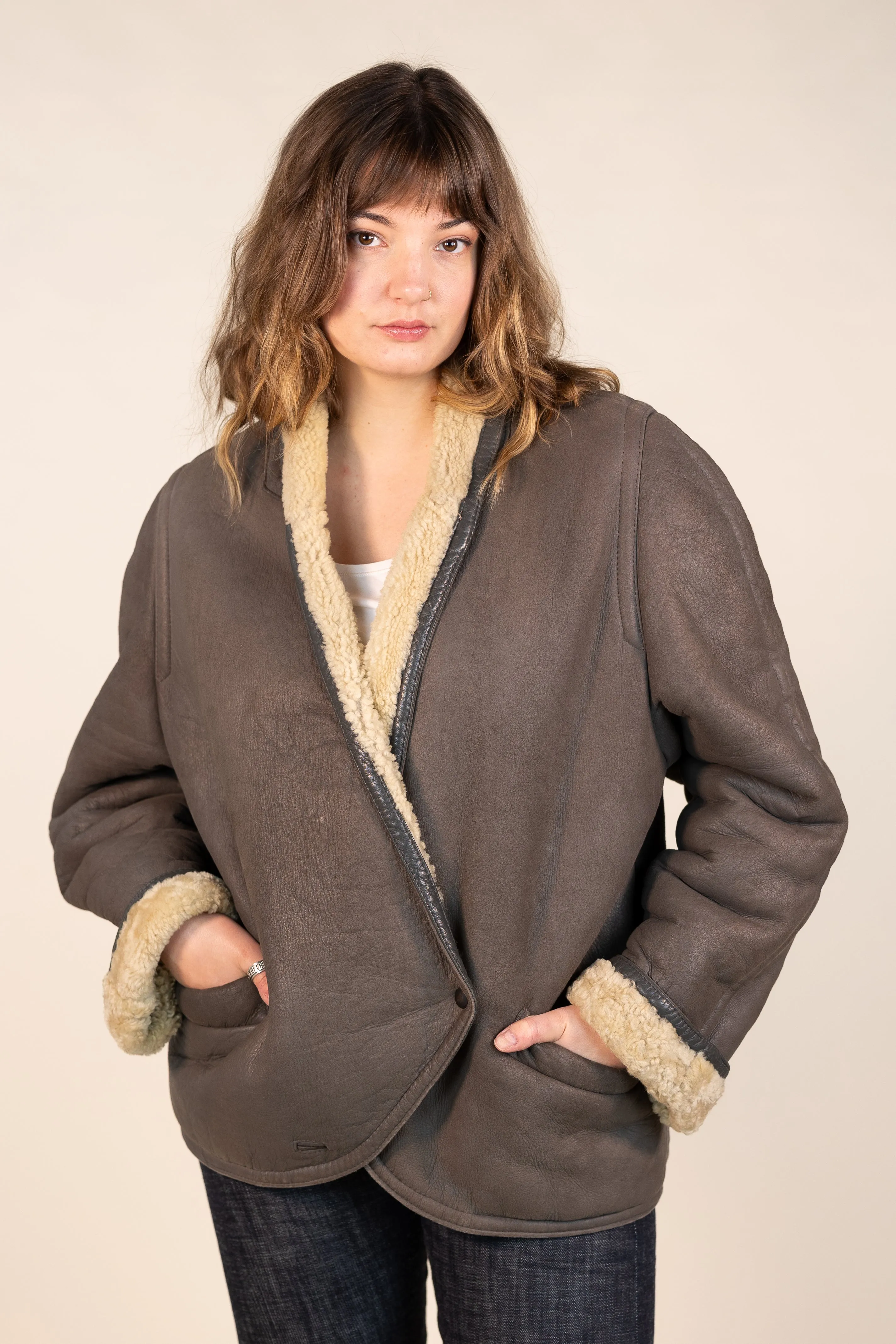 90s Shearling Coat | ThriftTale