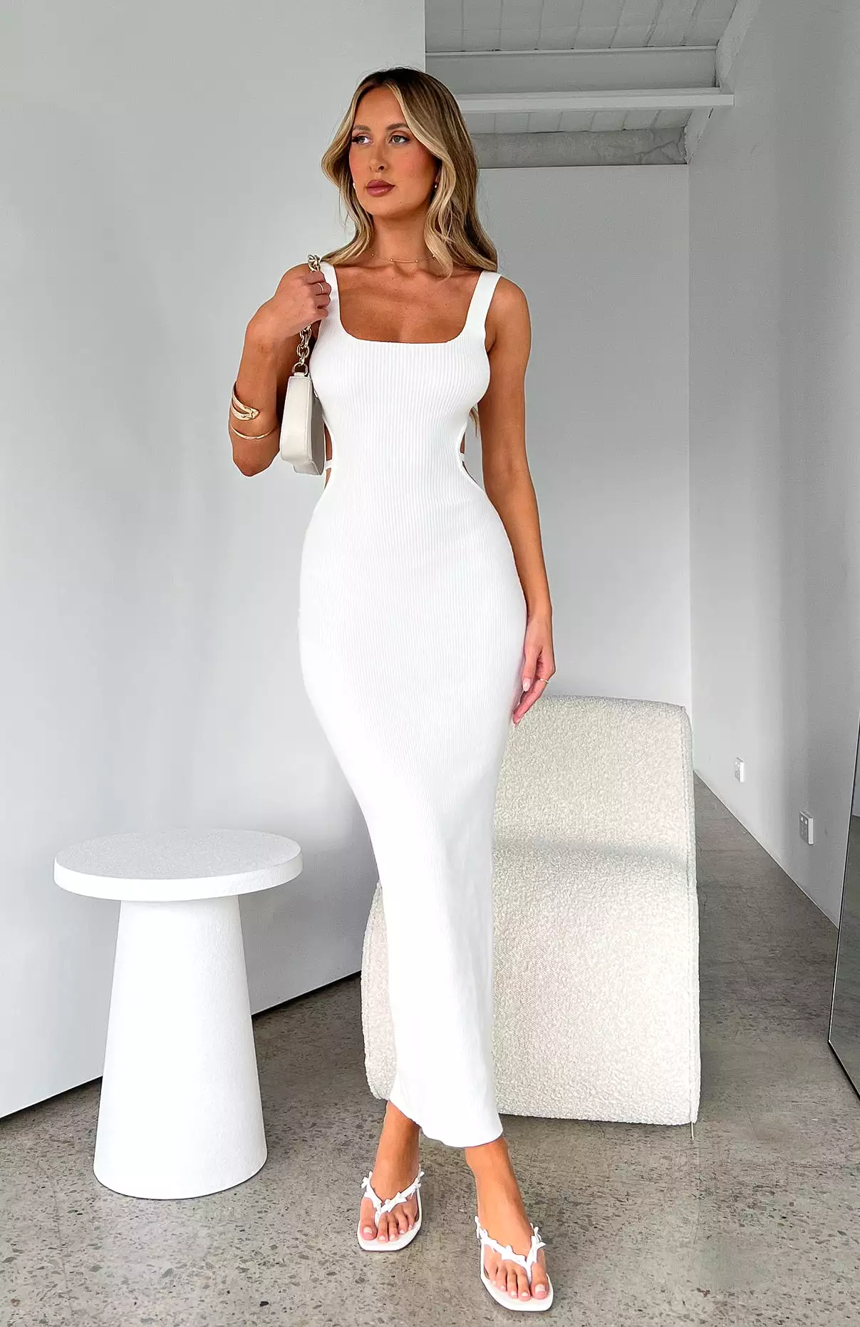 All For Fun Maxi Dress White