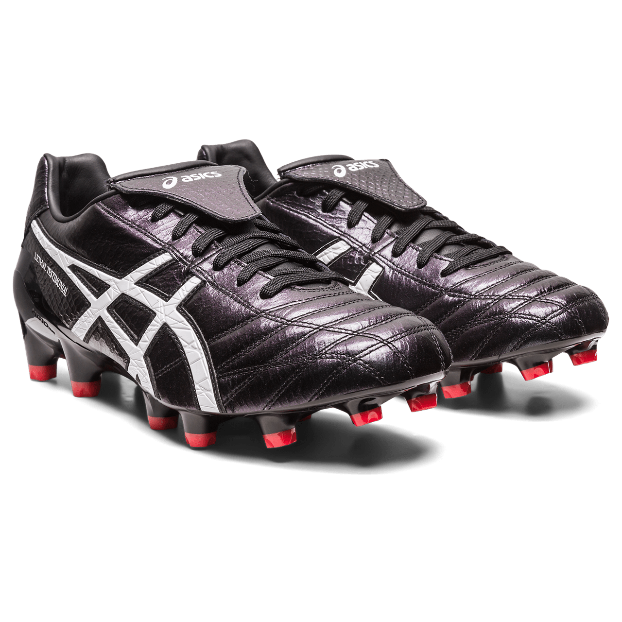 Asics Lethal Testimonial 4 IT FG Senior Football Boot BLK/RED