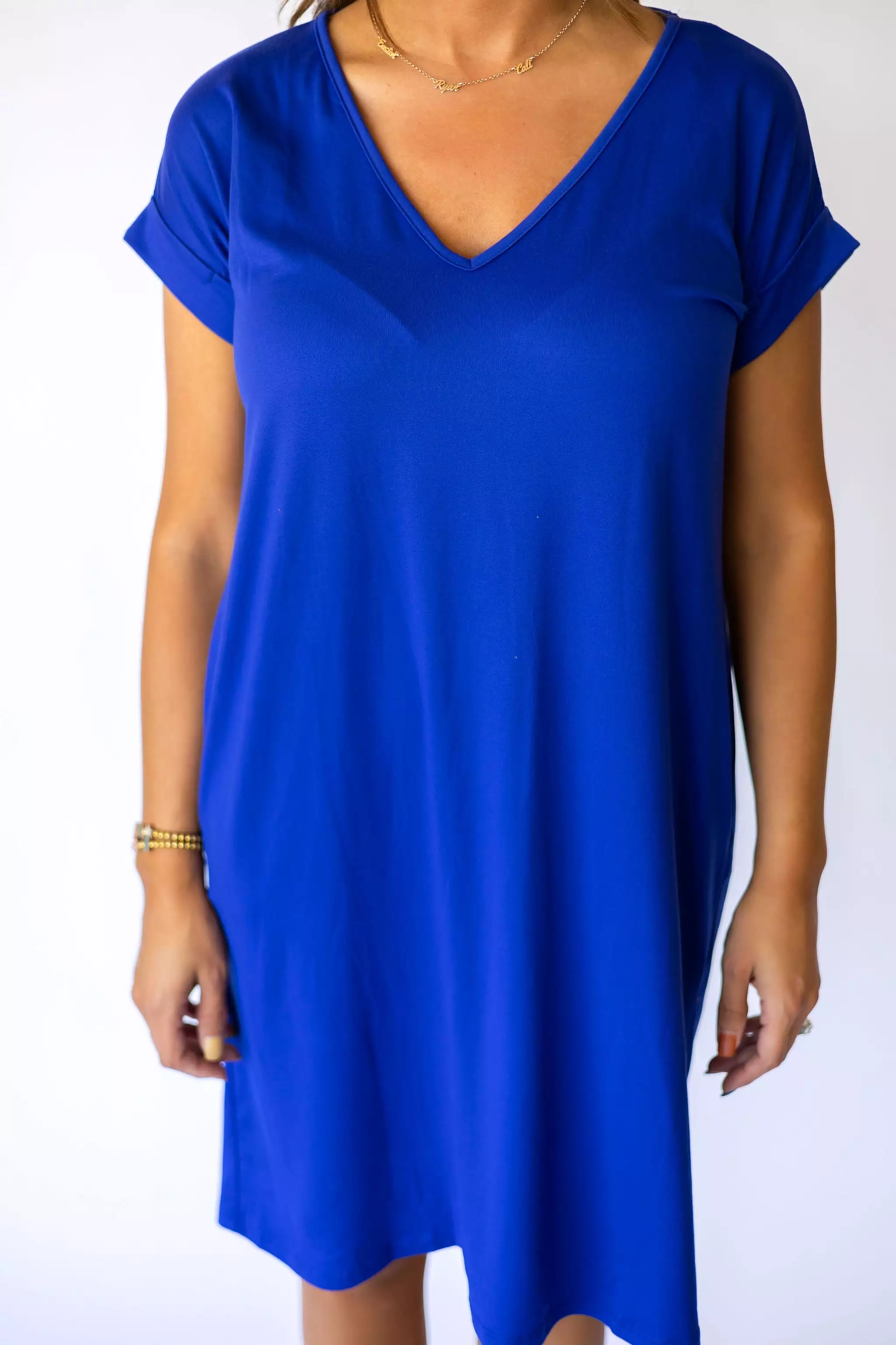 Back To The Basics Knit Dress - Royal Blue