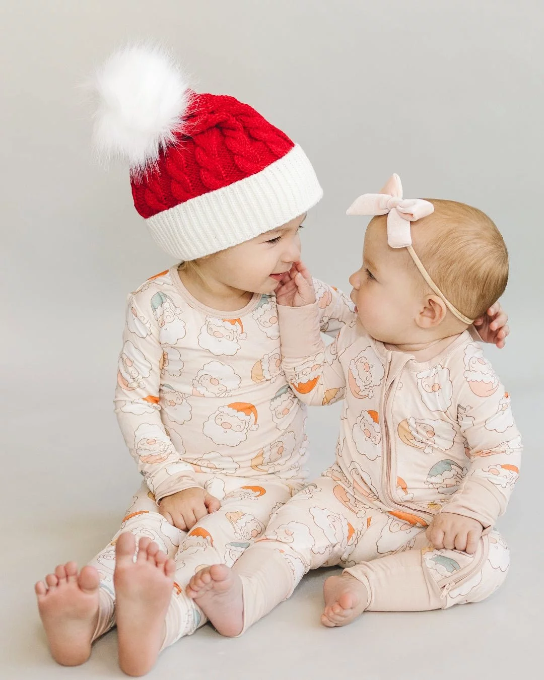 Bamboo Zip Romper | Cute Santa