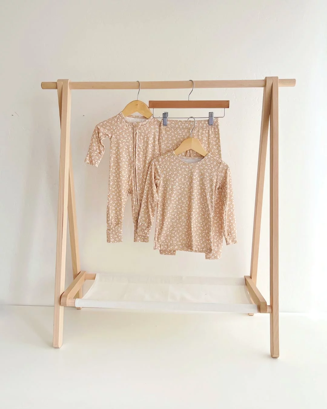 Bamboo Zip Romper | Neutral Garden