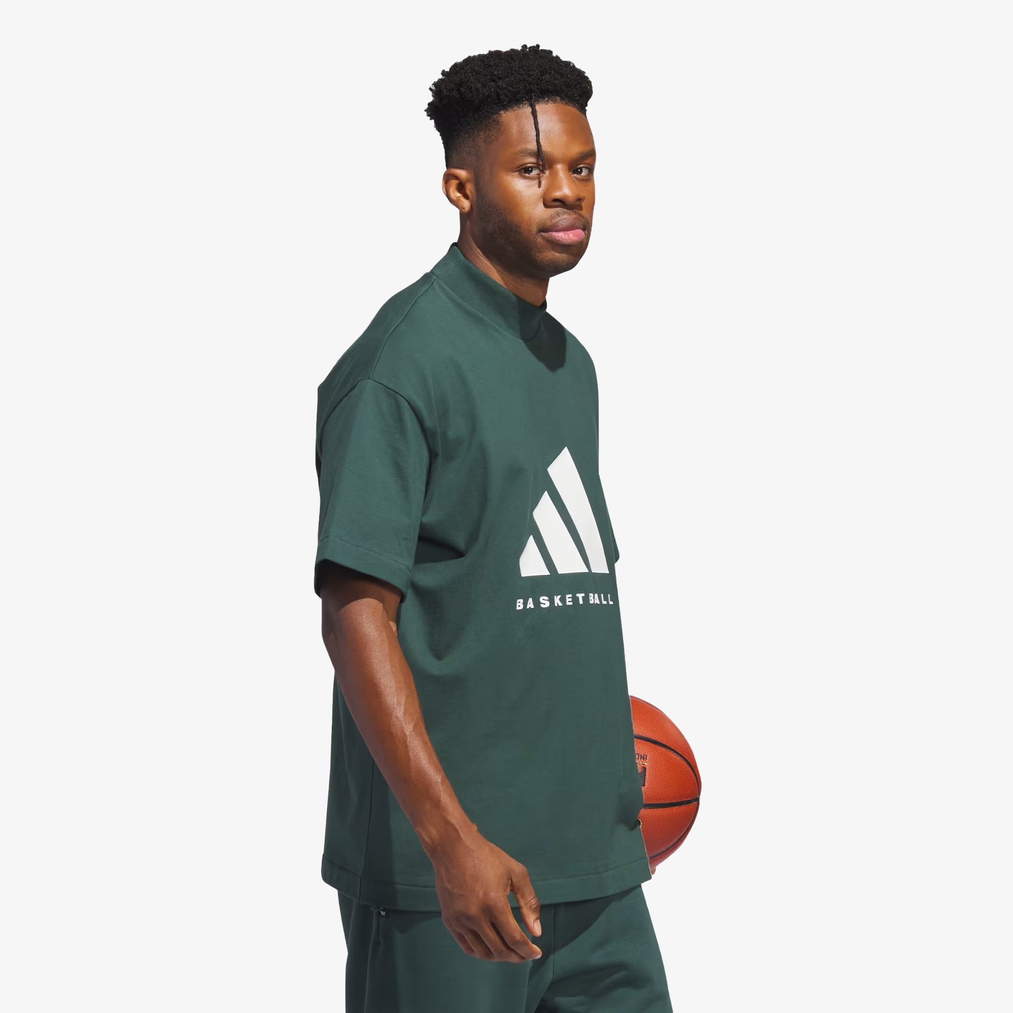 BASKETBALL TEE 'MINERAL GREEN'