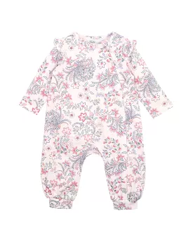 Bebe Piper Print LS Zip Romper