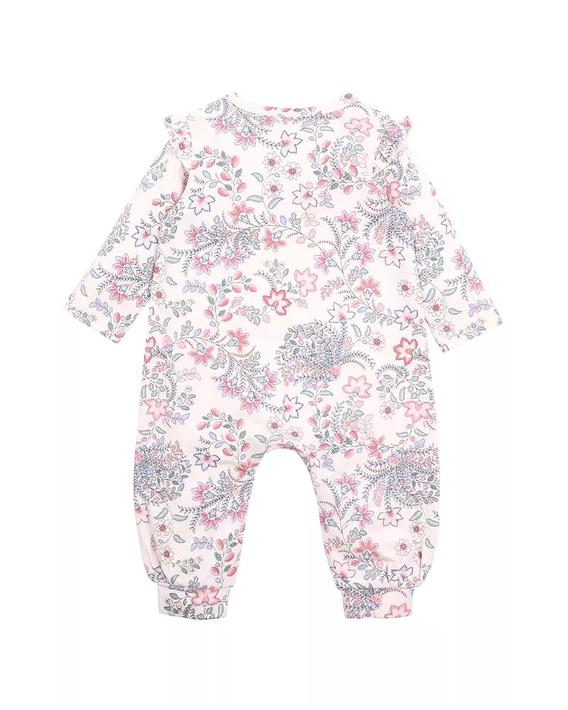 Bebe Piper Print LS Zip Romper