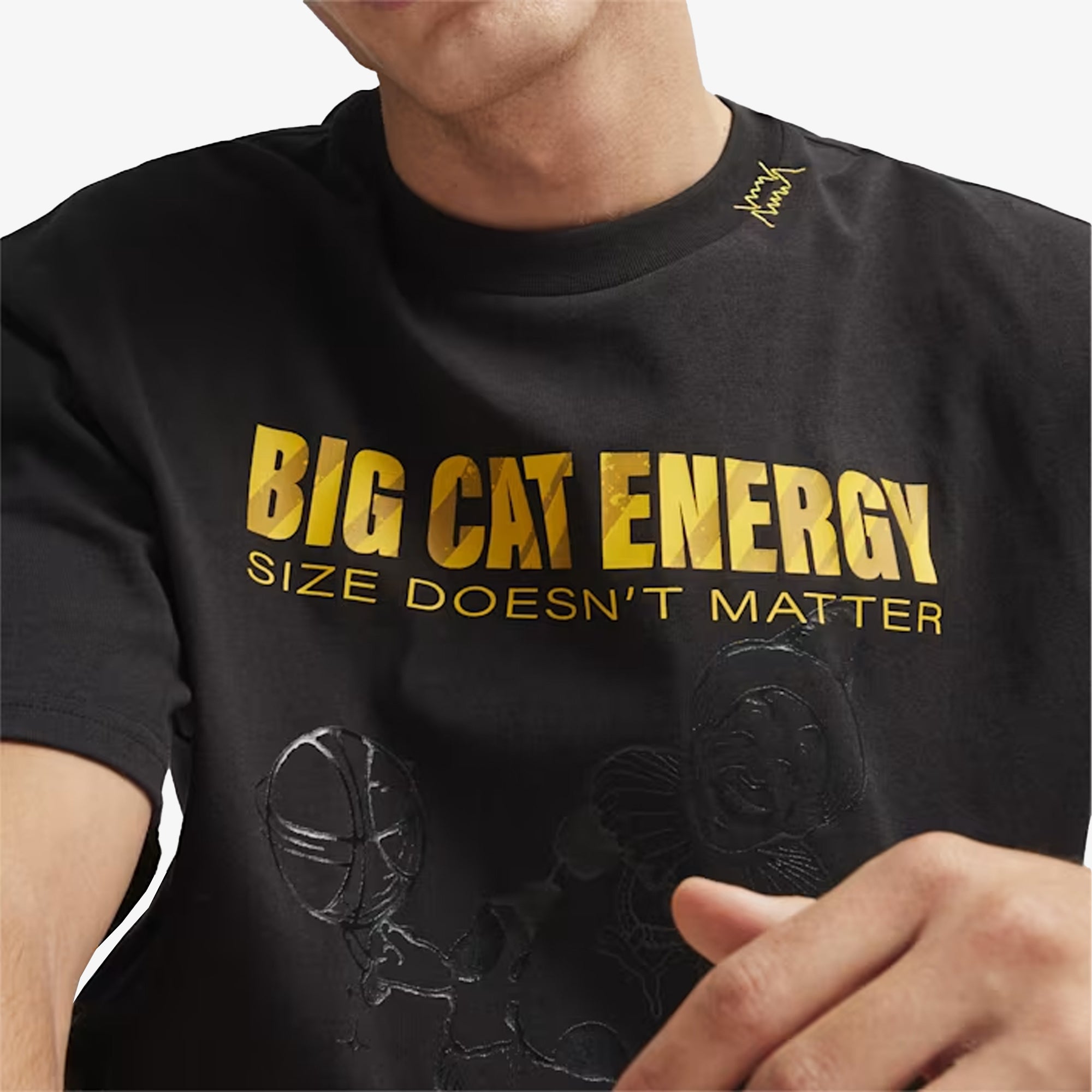 BIG CAT ENERGY BASKETBALL T-SHIRT 'BLACK'