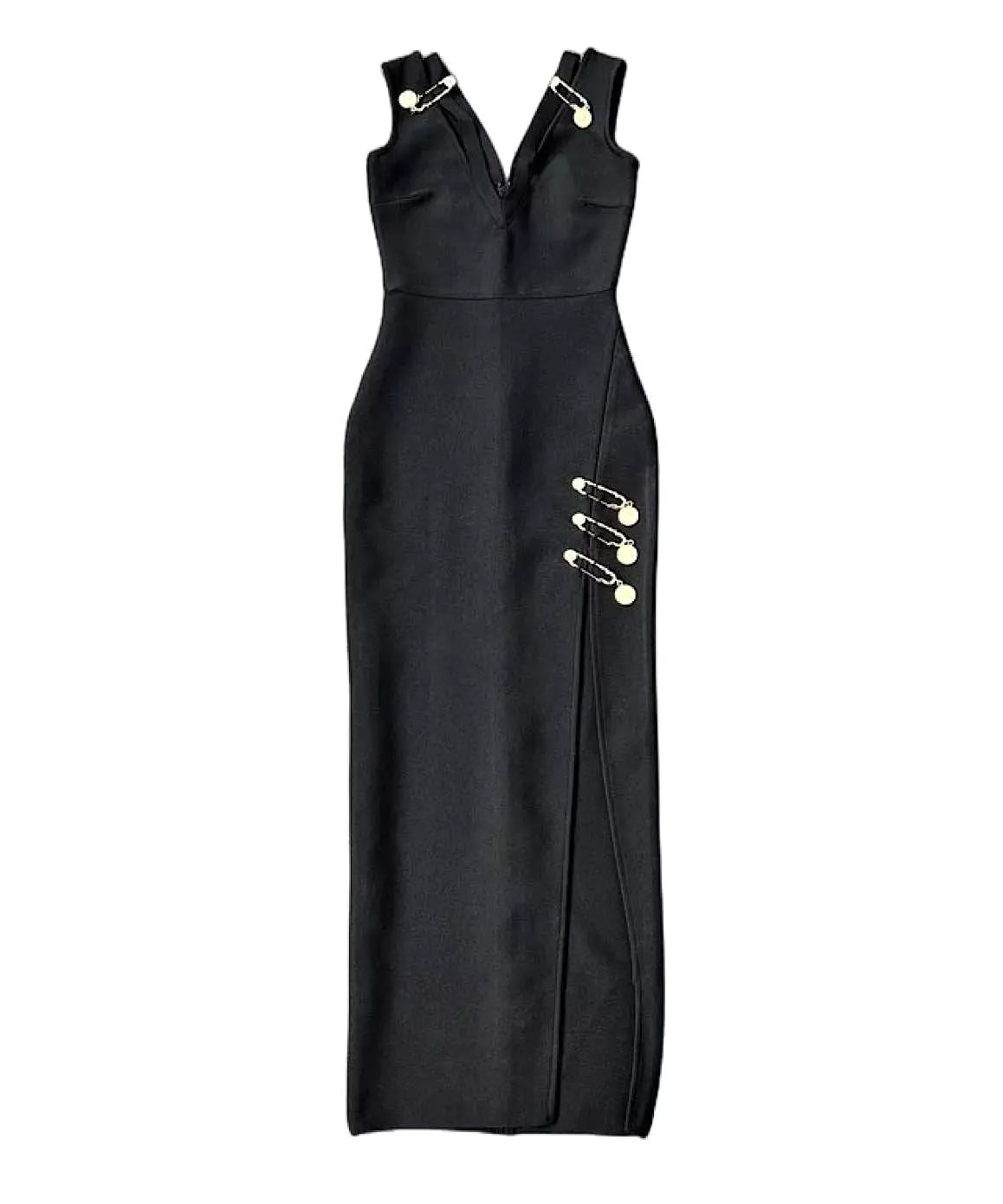 Black Cutout Long Bandage Dress