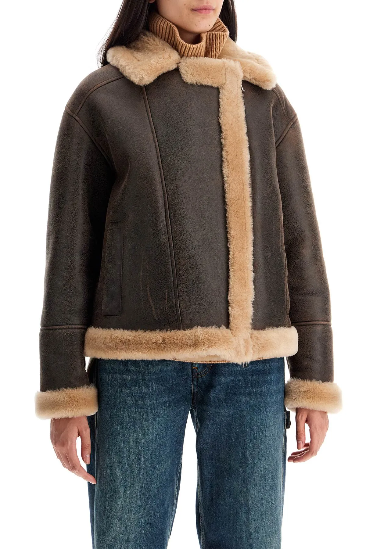 Blancha Shearling Jacket   Brown