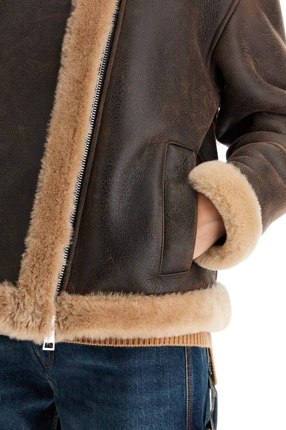 Blancha Shearling Jacket   Brown