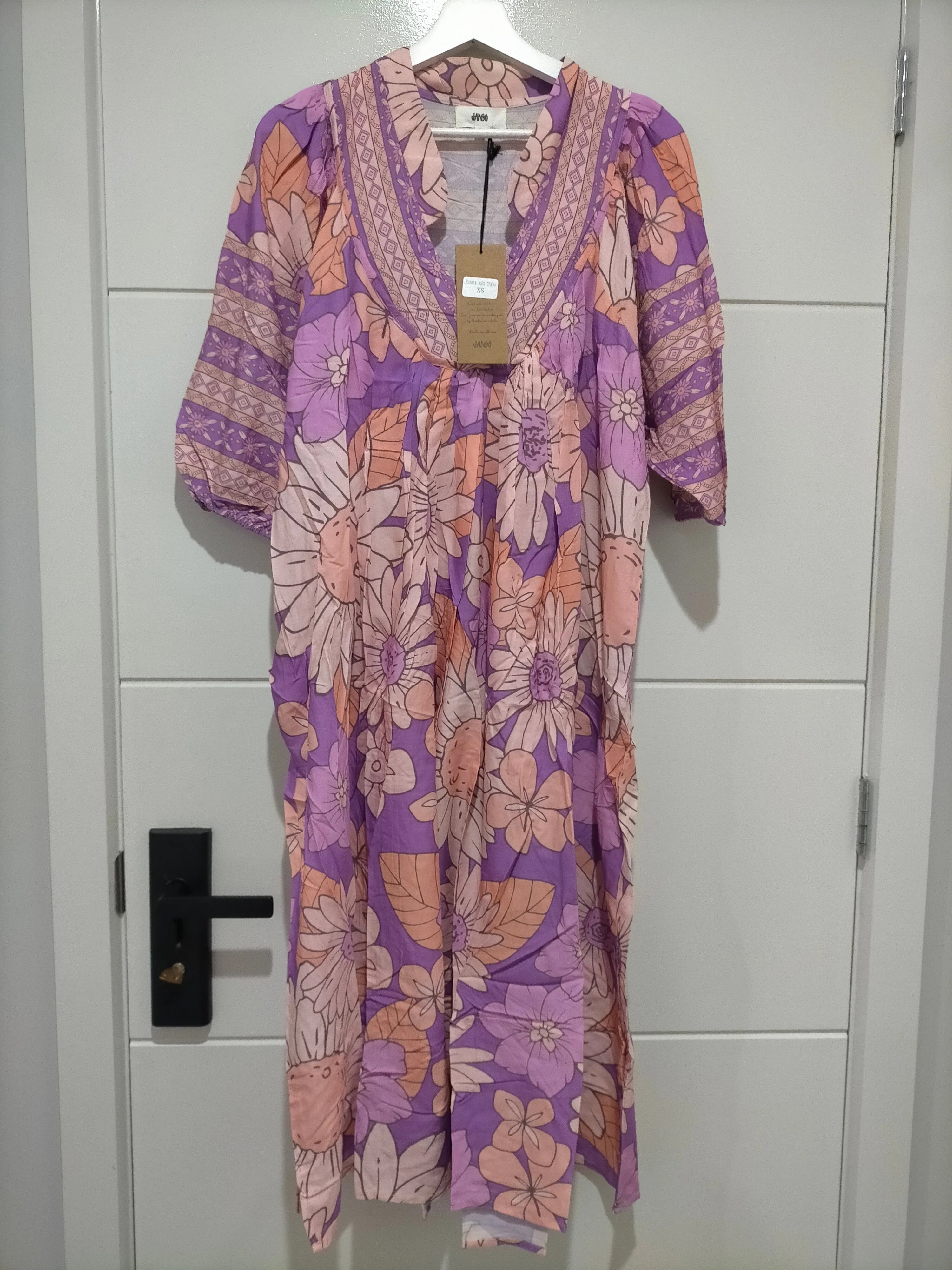 Boheme Midi Dress Purple Rain Print