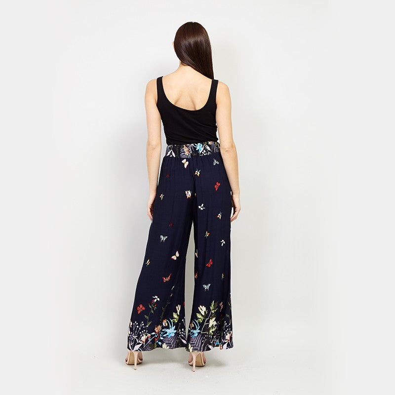 Butterfly print slacks