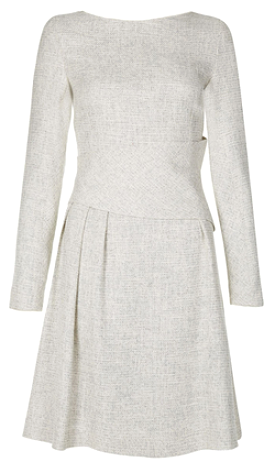 Camelot Dress White Tweed