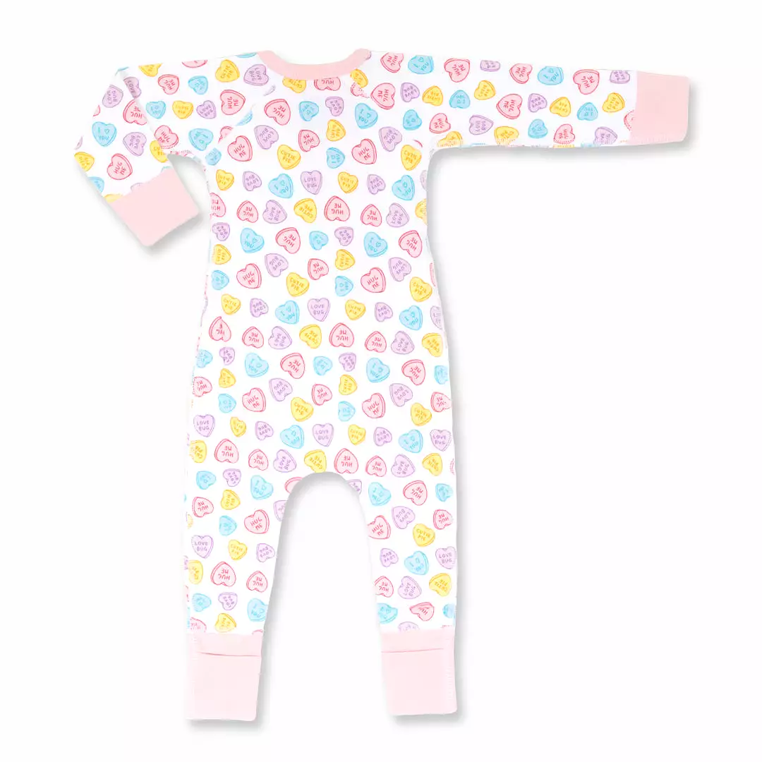 Candy Heart Zip Romper