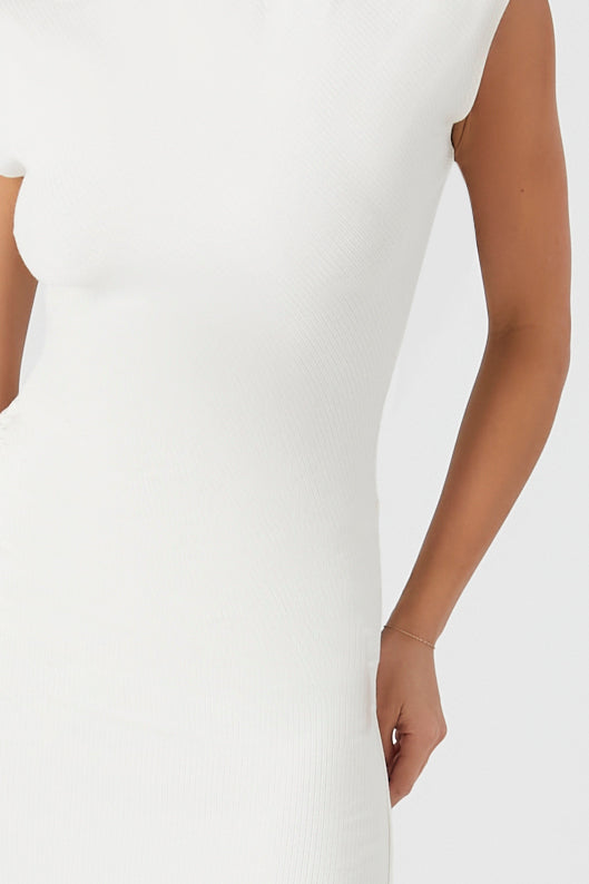 Cap-Sleeve Bodycon Midi Dress