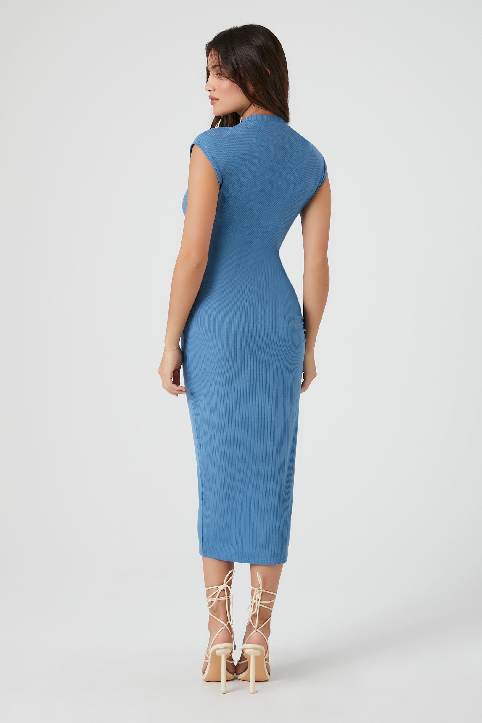 Cap-Sleeve Bodycon Midi Dress