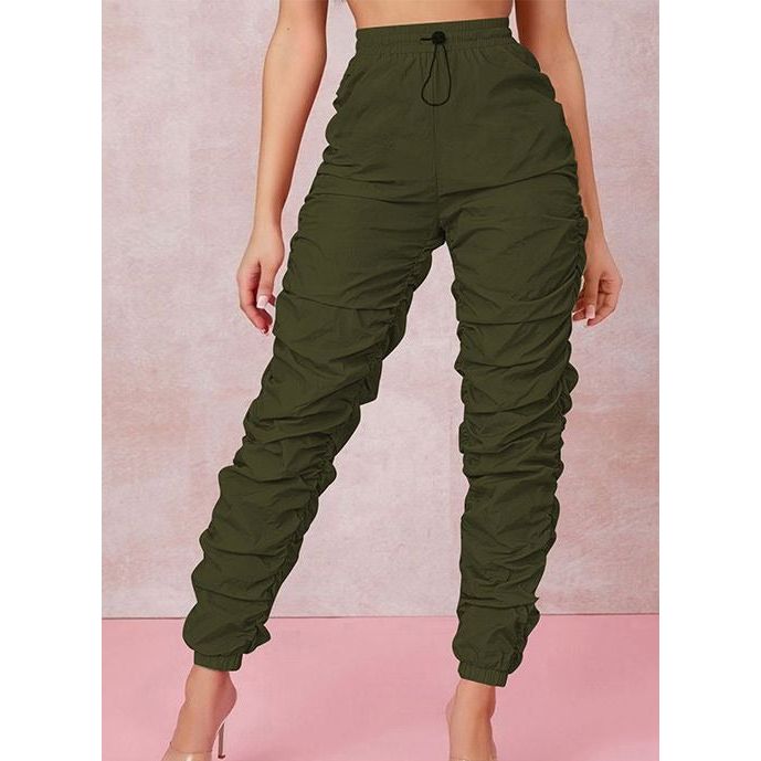 Casual Elastic Waist Pants