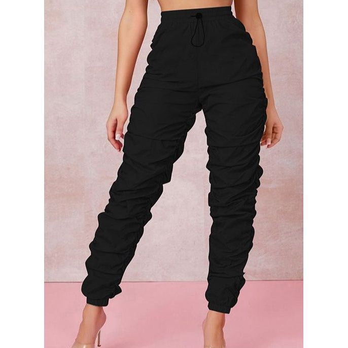 Casual Elastic Waist Pants