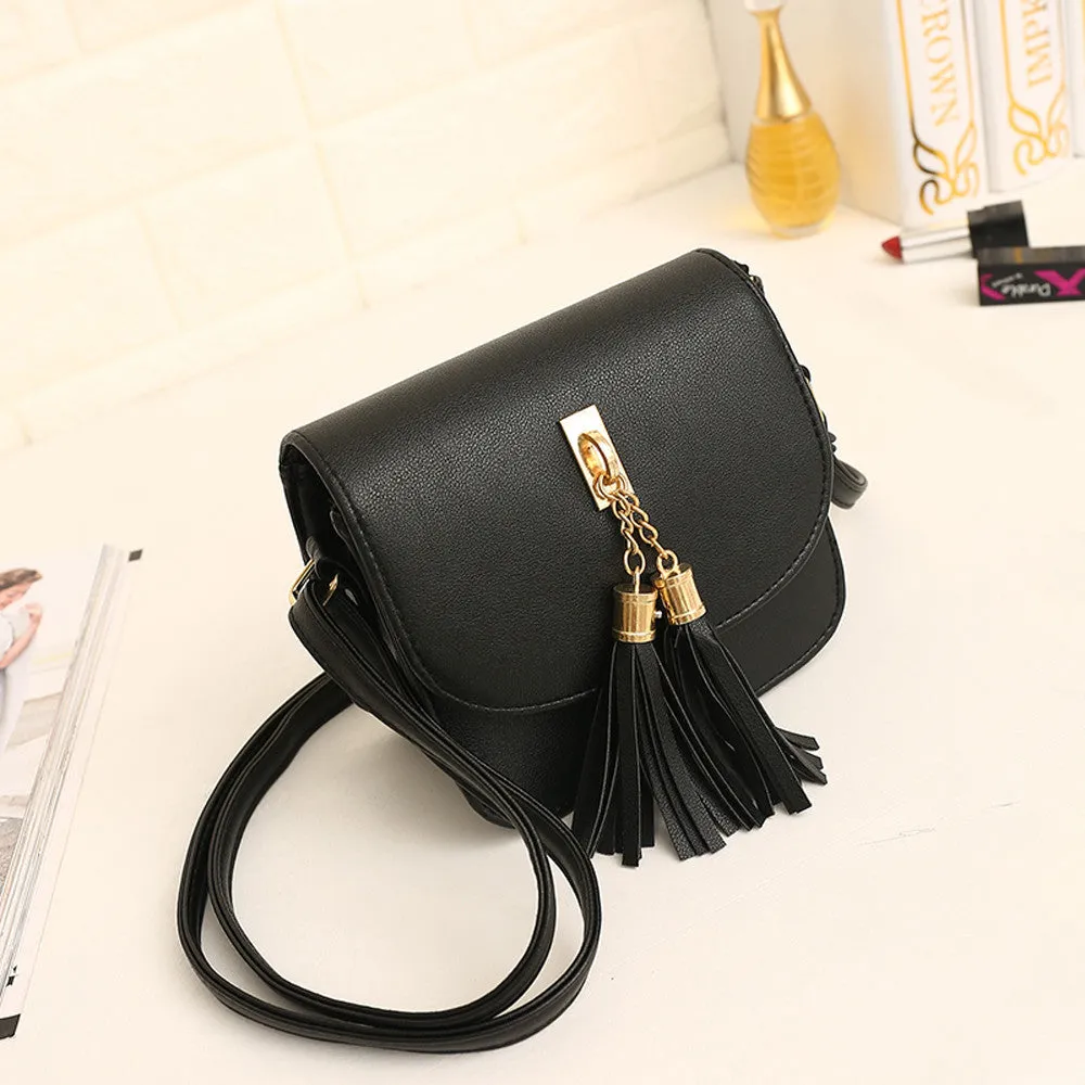 Casual women bag Crossbody hbags Tassel Leather messenger Shoulder bags famousHbag designer Tote Purse Travel bag