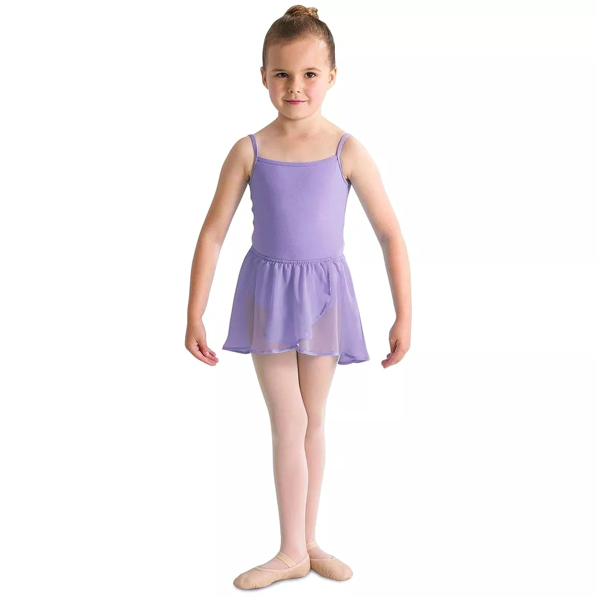 Child Georgette Mock Wrap Skirt - Lavender