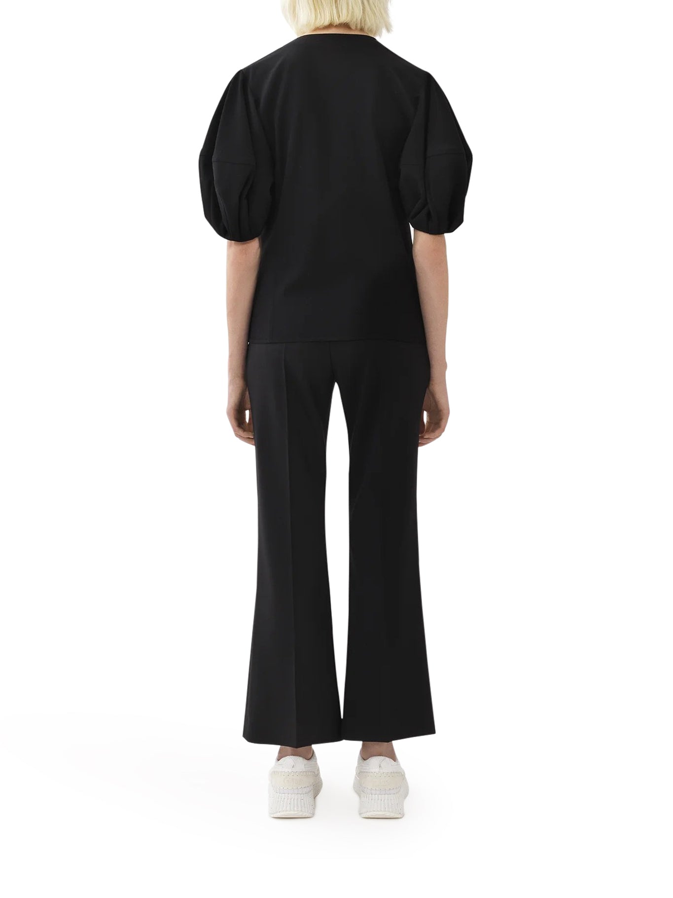 cropped bootcut black pants