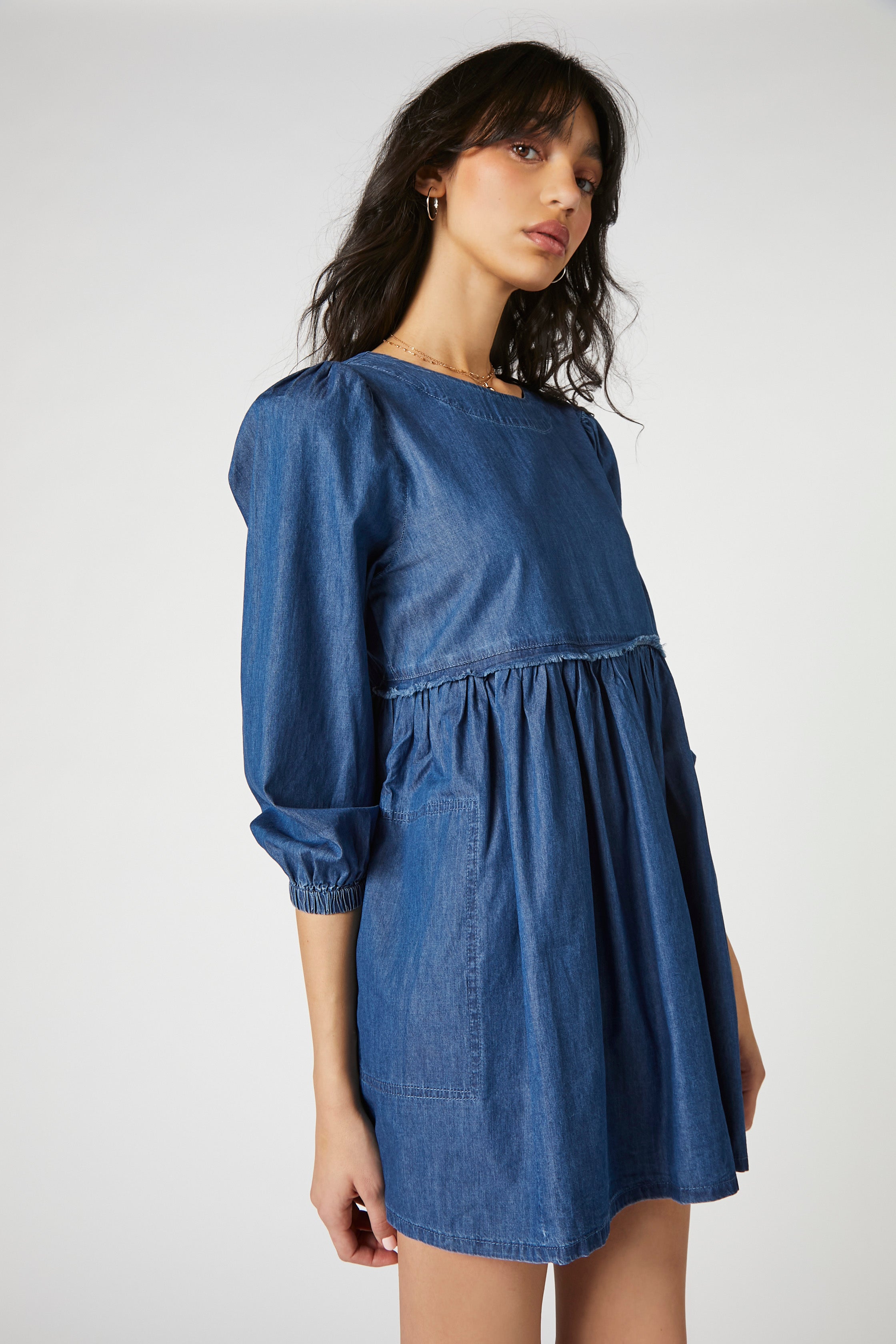 Denim Babydoll Dress