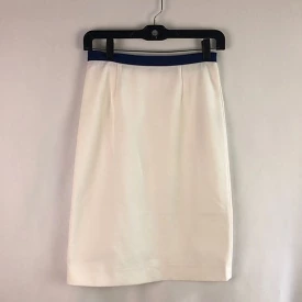 EmilioPucciWhite w Blue Waist Pencil Skirt