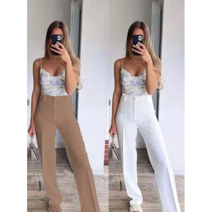 Flare Bottom High Waist Pants