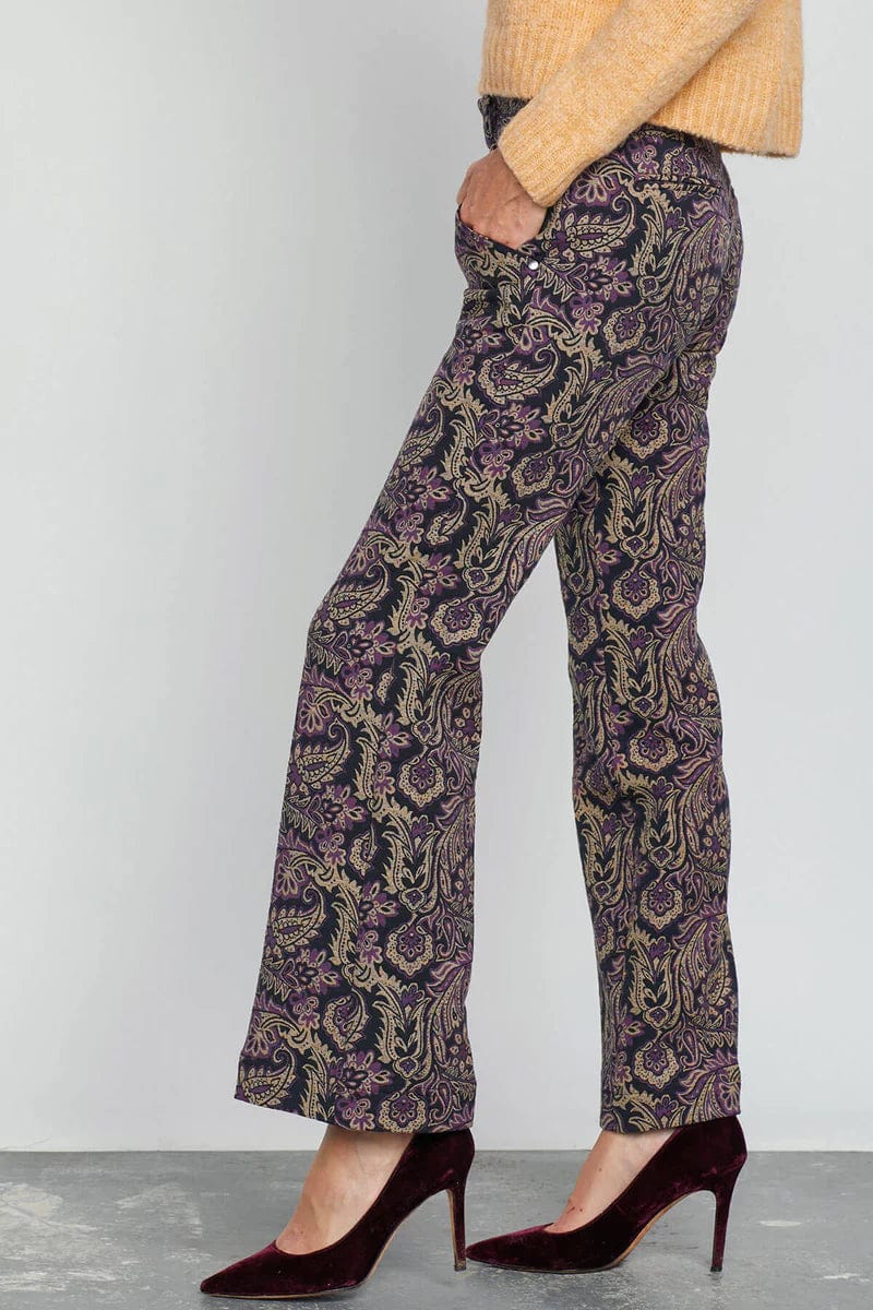 Free People Walker Relaxed Jacquard Pants - OB1557923