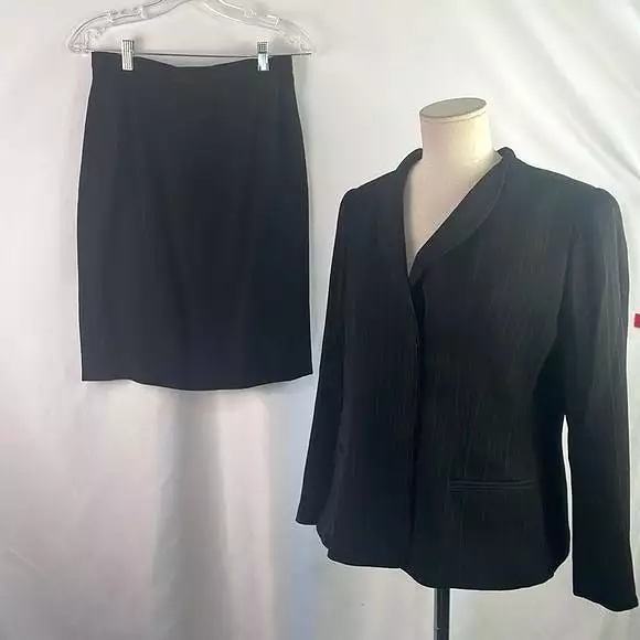 GiorgioArmaniBlack Pin Striped Jacket / Skirt Suit