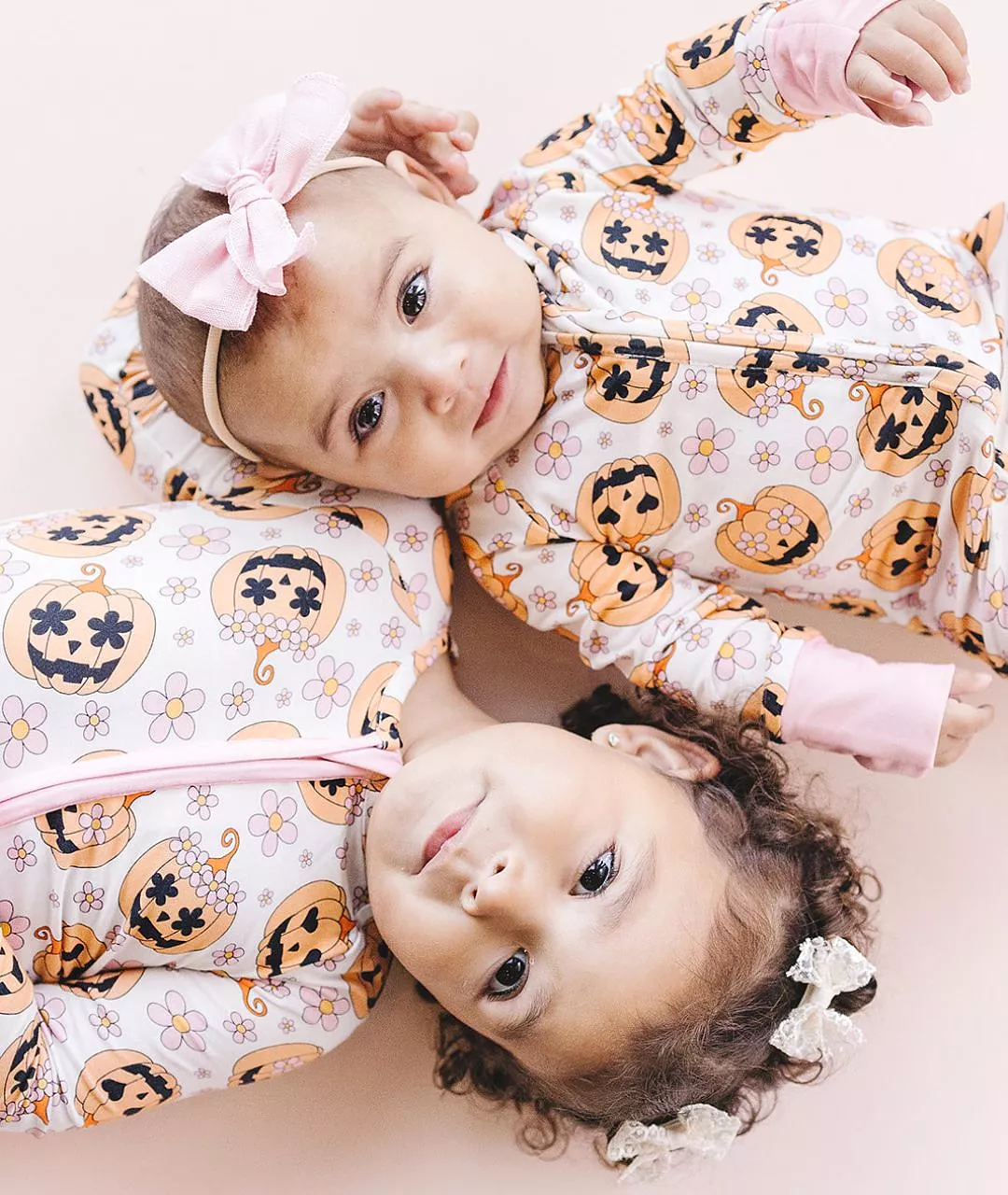 Halloween Bamboo Zip Romper | Pink