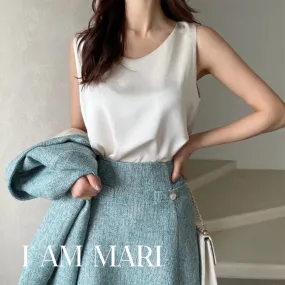 I AM MARI  |Casual Style Long Sleeves Plain Medium Office Style