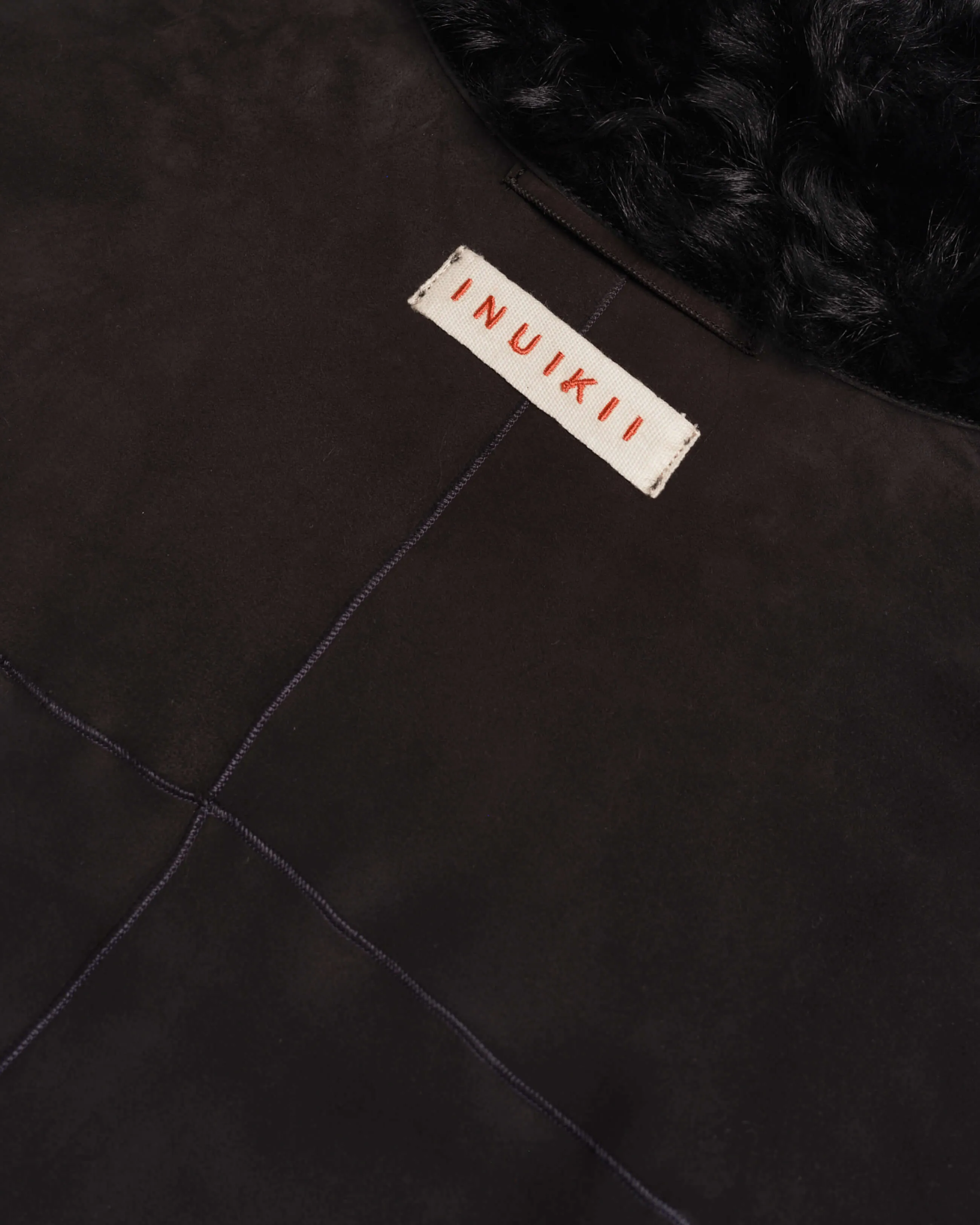  INUIKII Shearling Coat Black 