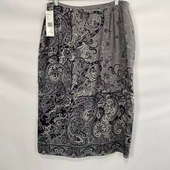 Lafayette 148NWT Gray Print Skirt