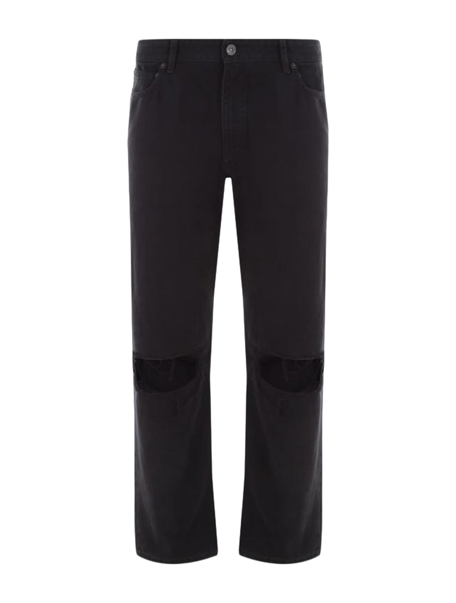 LOOSE FIT BUCKLE PANTS IN BLACK