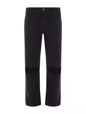 LOOSE FIT BUCKLE PANTS IN BLACK