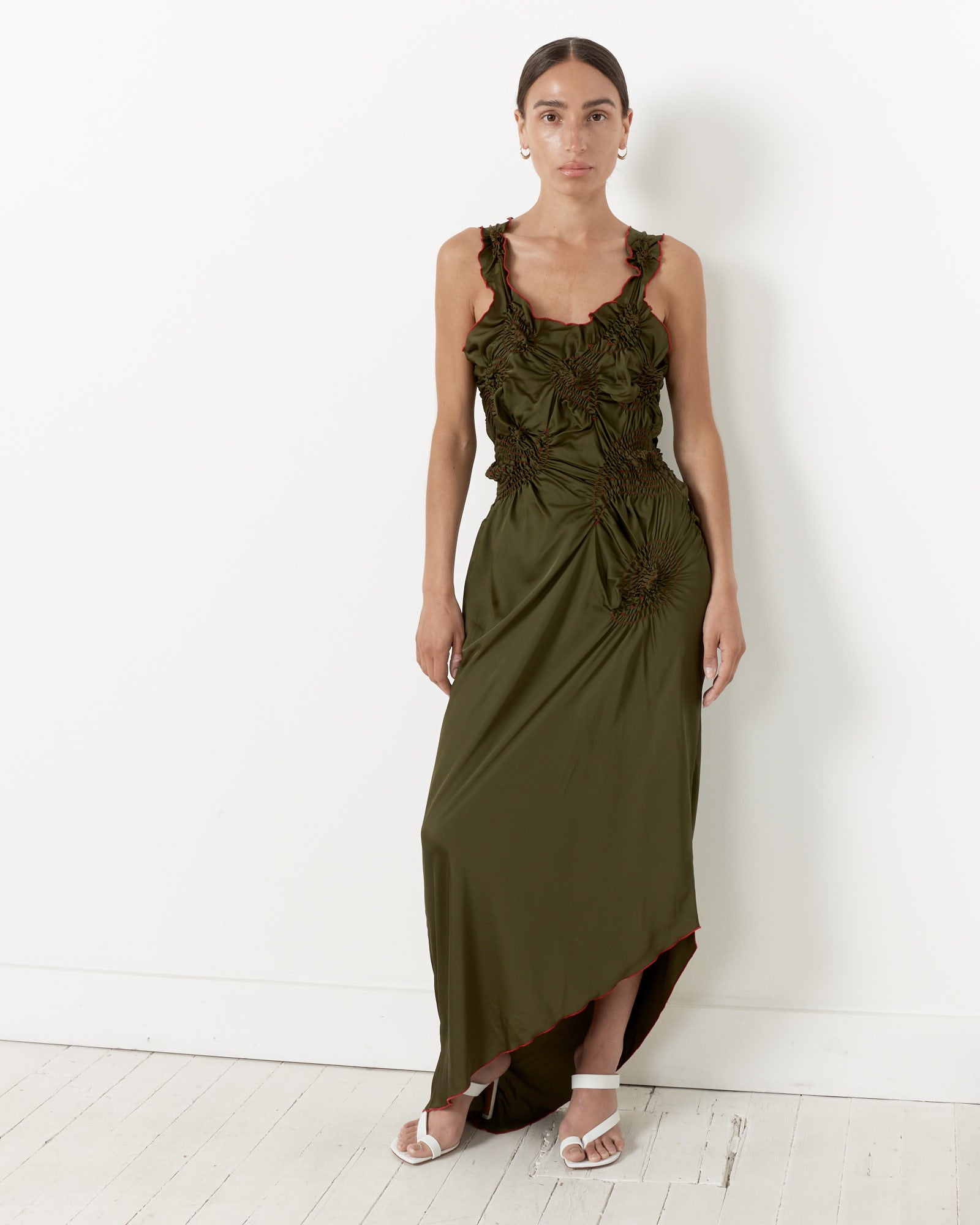 Markiza Paisley Dress in Khaki