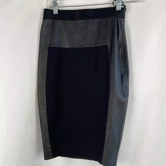 MarleneBirgerBlack Leather Stretch Skirt