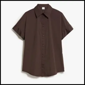 Max Mara LEISURE  |Casual Style Plain Cotton Short Sleeves Office Style