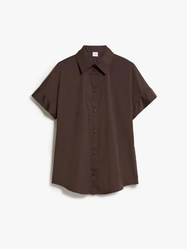 Max Mara LEISURE  |Casual Style Plain Cotton Short Sleeves Office Style