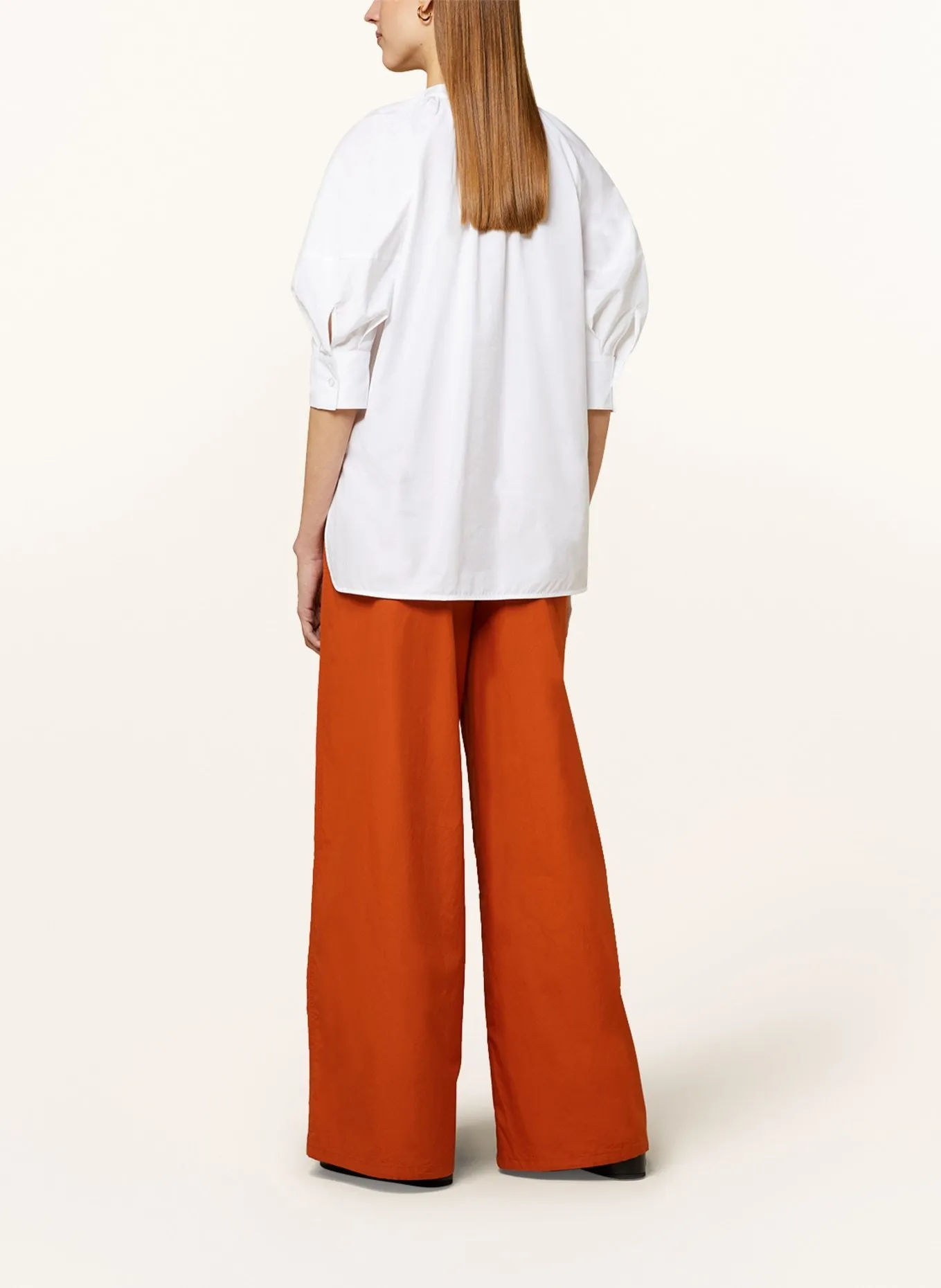 MaxMara  |Cropped Plain Cotton Office Style Elegant Style