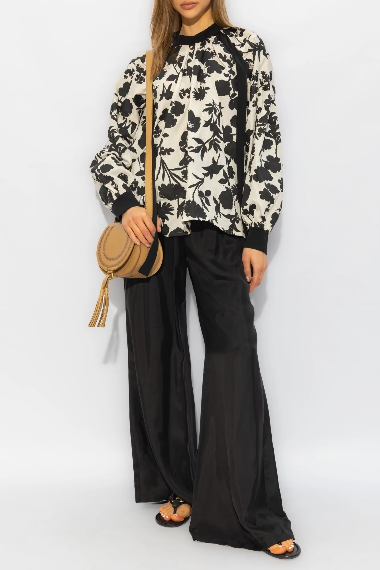 MaxMara  |Floral satin shirt