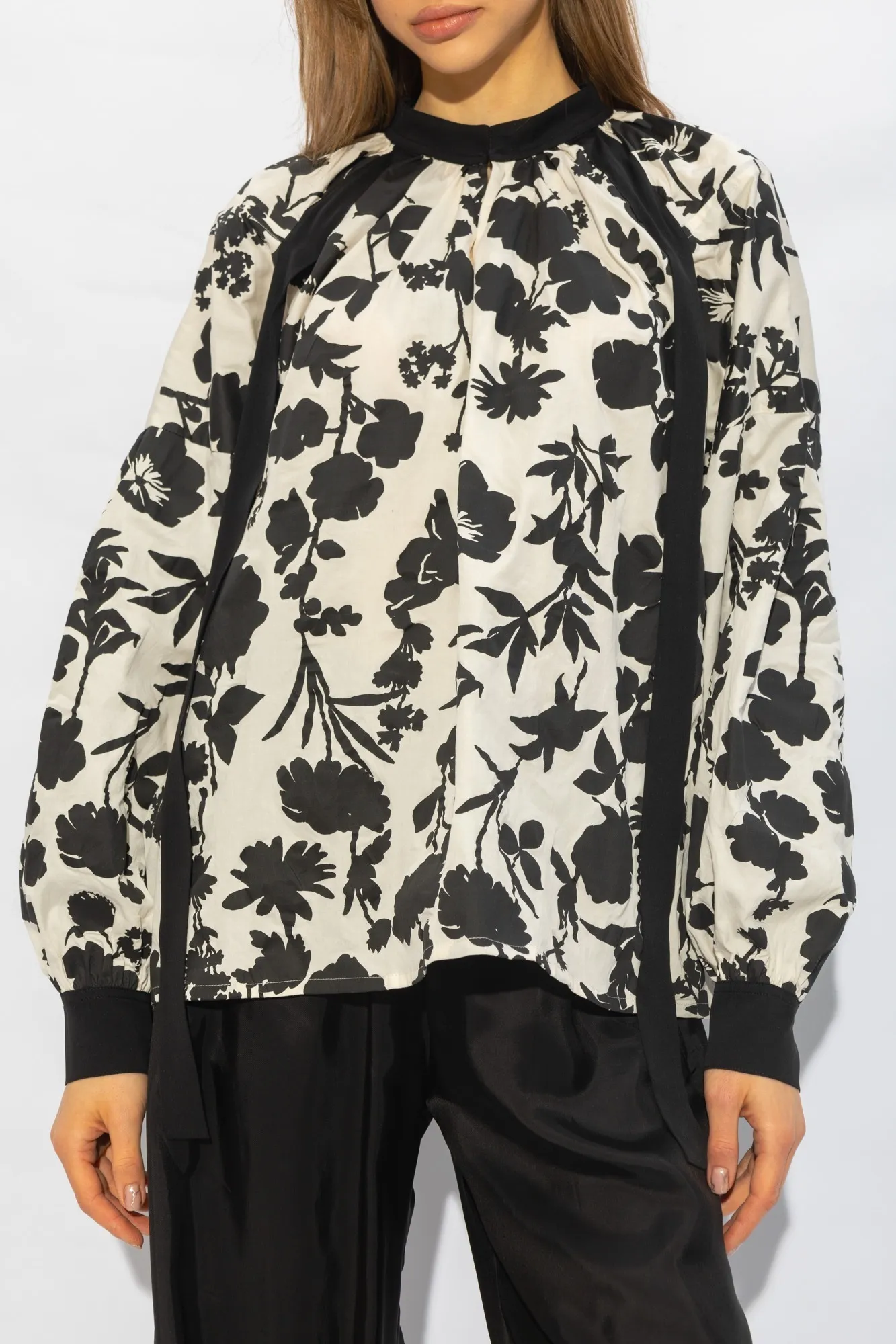 MaxMara  |Floral satin shirt