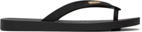 Melissa Black Sun Long Beach Flip Flops