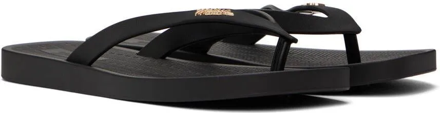 Melissa Black Sun Long Beach Flip Flops