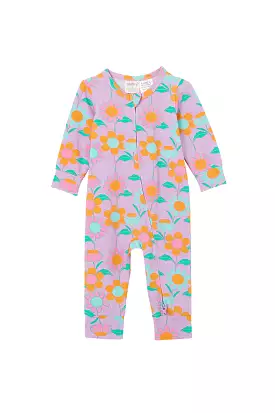 Milky Daisy Zip Romper