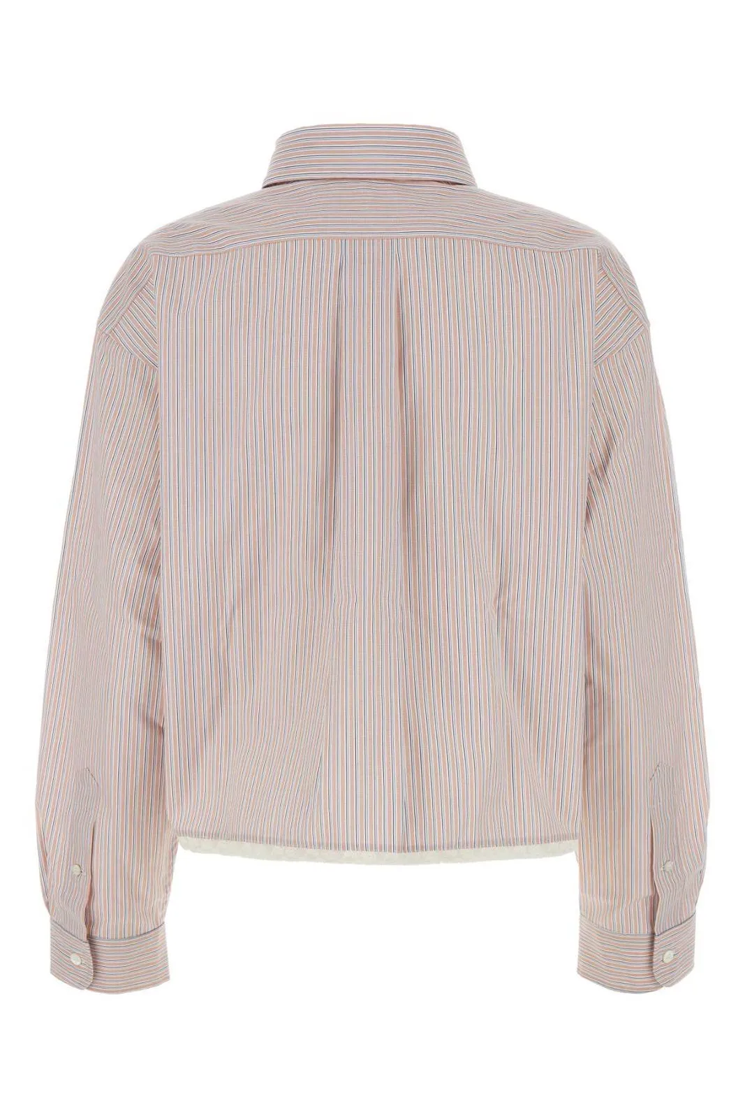 MiuMiu  |Stripes Casual Style Street Style Long Sleeves Cotton Logo