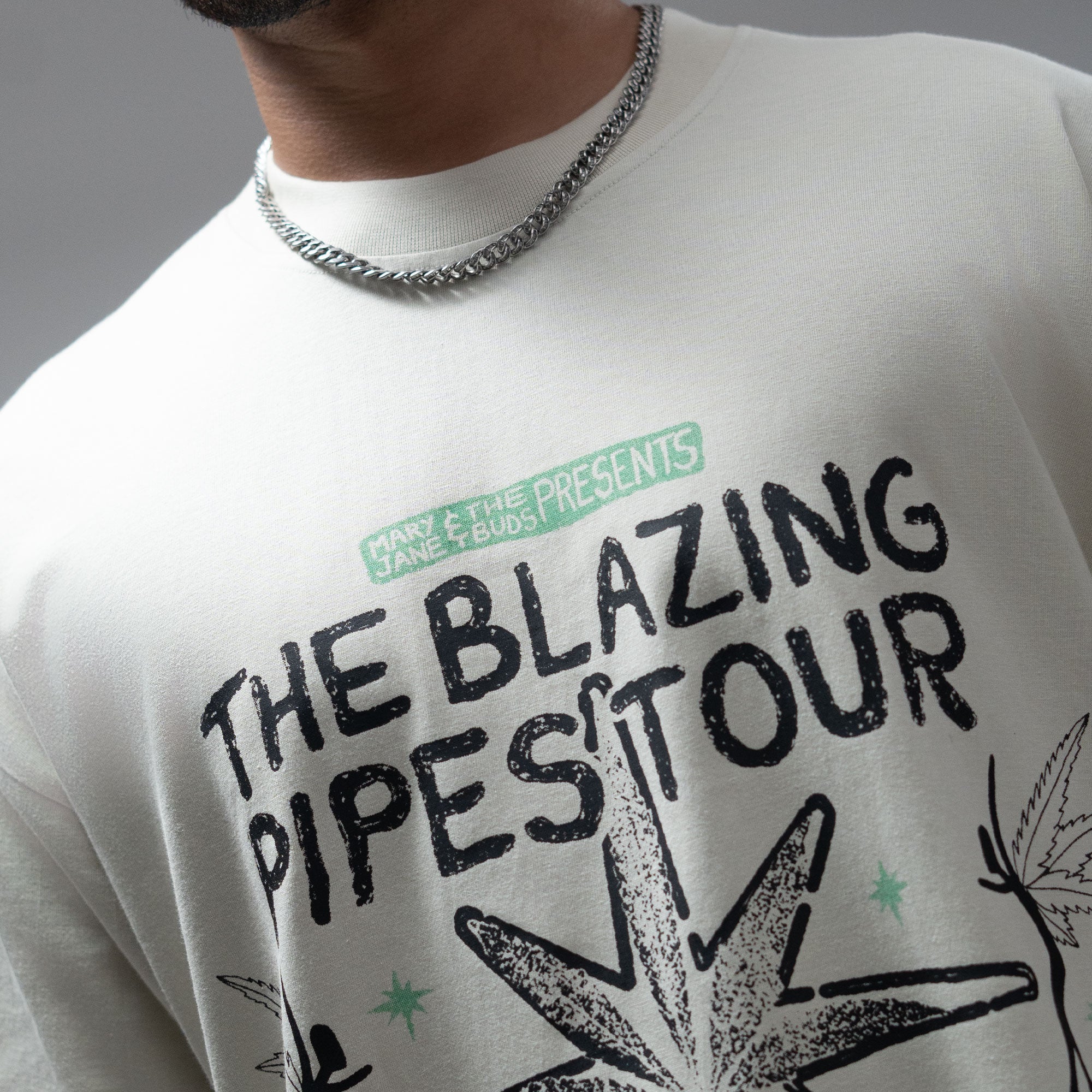 MJ & THE BUDS 'BAND TEE' 'SMOKE GREEN'