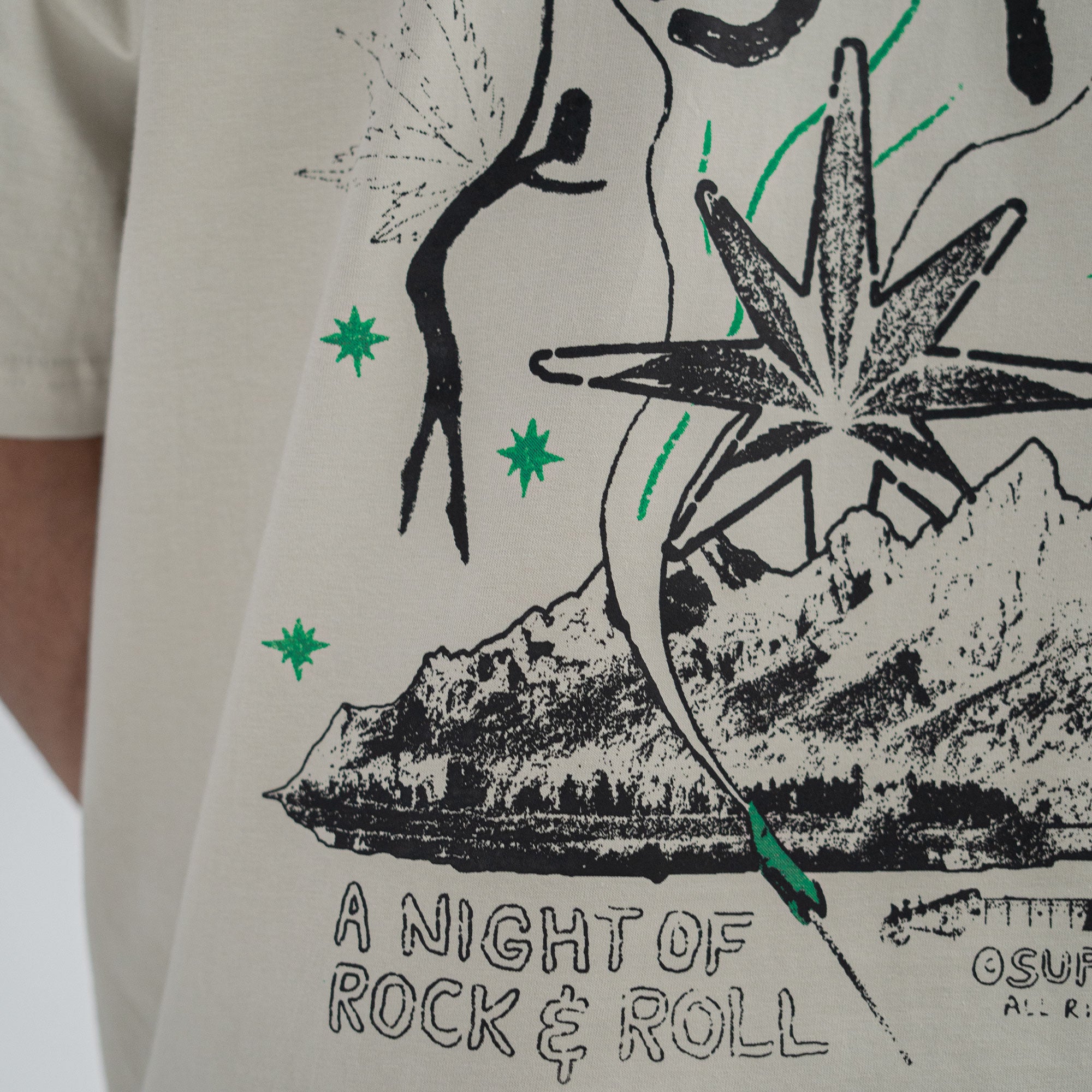 MJ & THE BUDS 'CONCERT TEE' 'SMOKE GREEN'