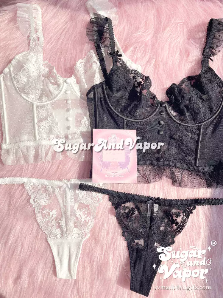 Noelle Lace Bustier Lingerie 2 Pcs Set