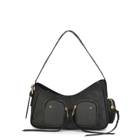 NUNOO | SHOULDER BAGS MUJER | JENNIFER POCKET BAMBOO BLACK W. GOLD BLACK | NEGRO